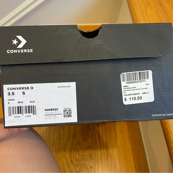 NWT Converse Run Star Hike Platform in saddle high top Chuck Taylor - Picture 2 of 11